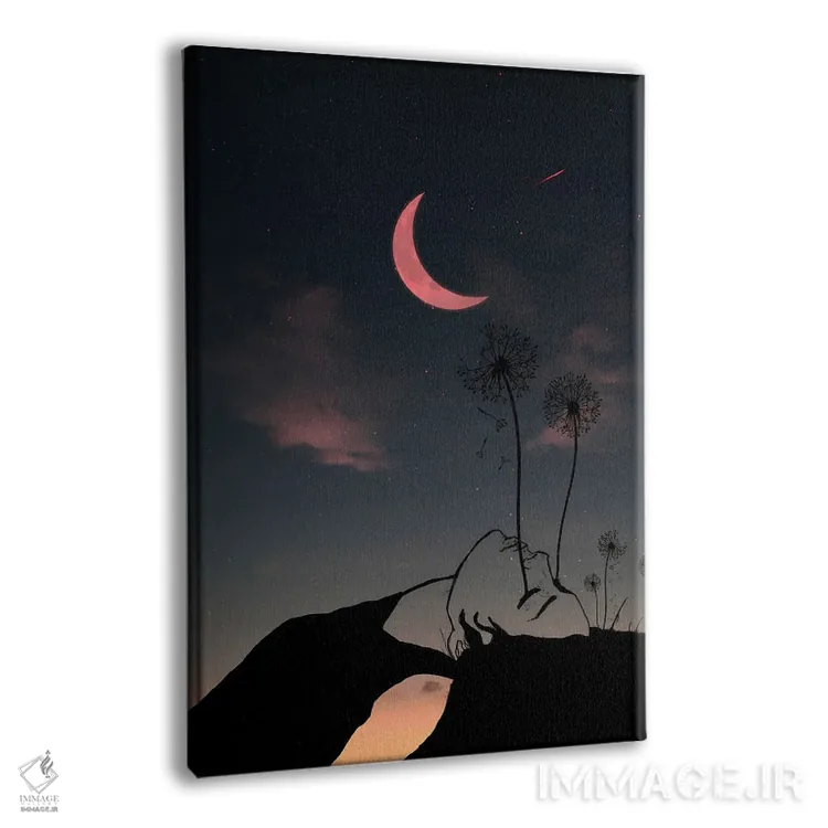 تابلو شب و زن اثر عبدالله ایویندار - نمای پرسپکتیو محصول