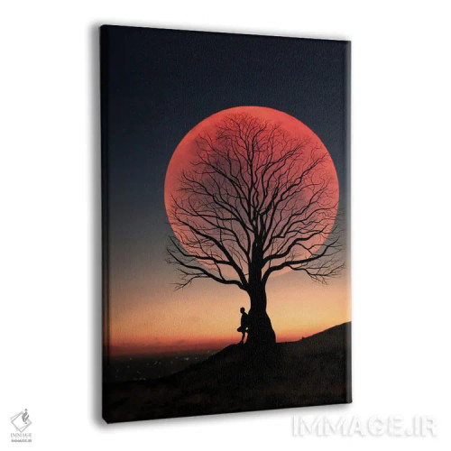 تابلو ماه و مرد دو اثر عبدالله ایویندار - نمای پرسپکتیو محصول