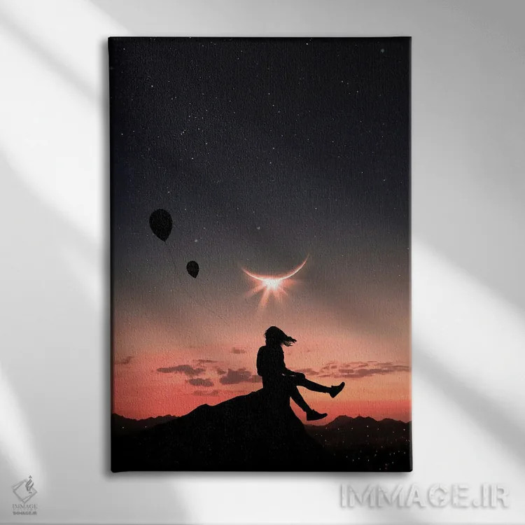 تابلو بالون دو اثر عبدالله ایویندار - نمای روبهرو روی دیوار