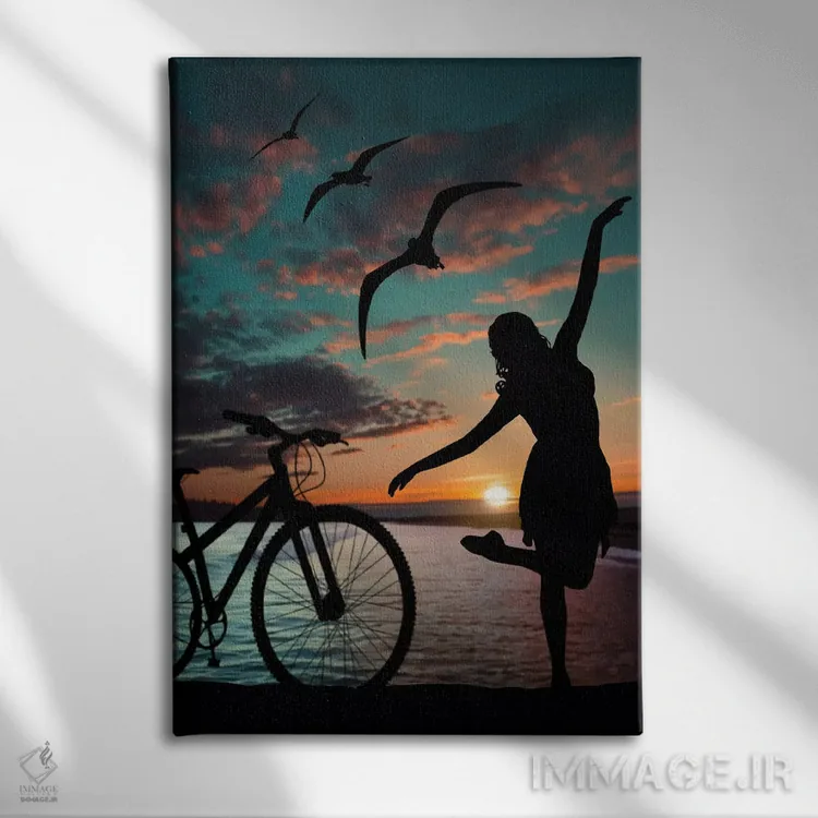 تابلو سیلوئت (طرح سایه) اثر عبدالله ایویندار - نمای روبهرو روی دیوار