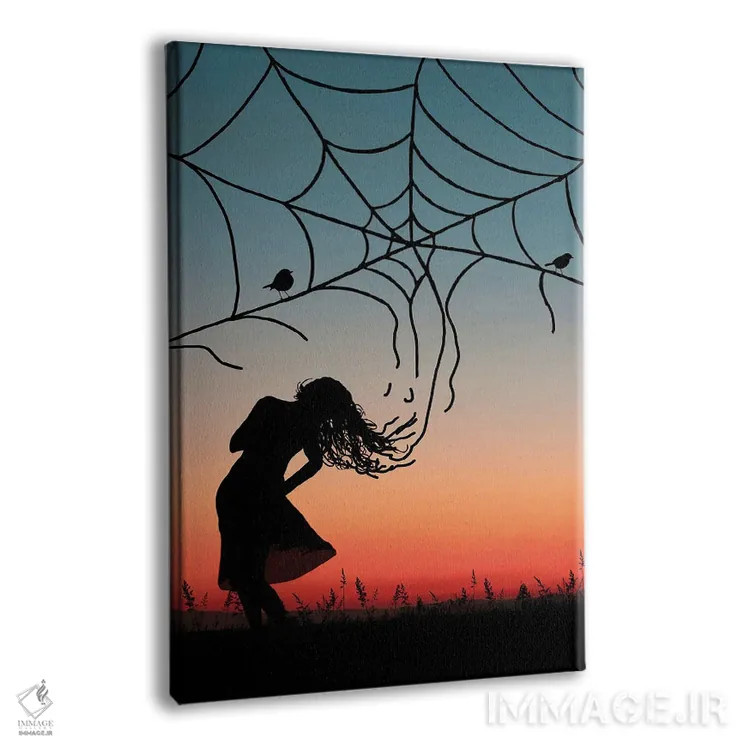 تابلو تار عنکبوت اثر عبدالله ایویندار - نمای پرسپکتیو محصول