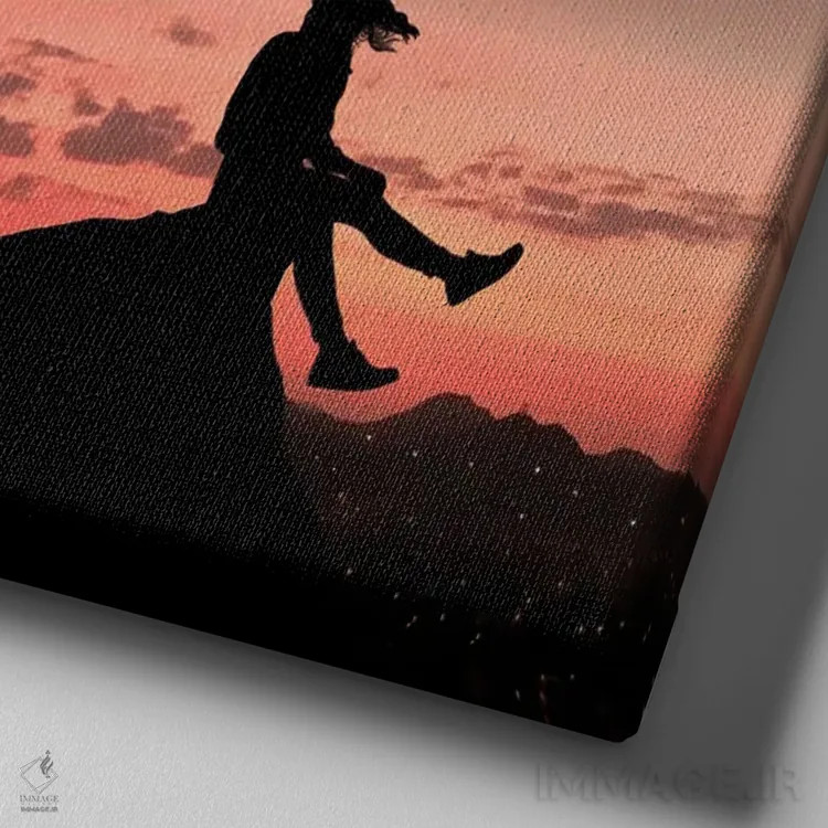 تابلو بالون دو اثر عبدالله ایویندار - نمای نزدیک بافت بوم