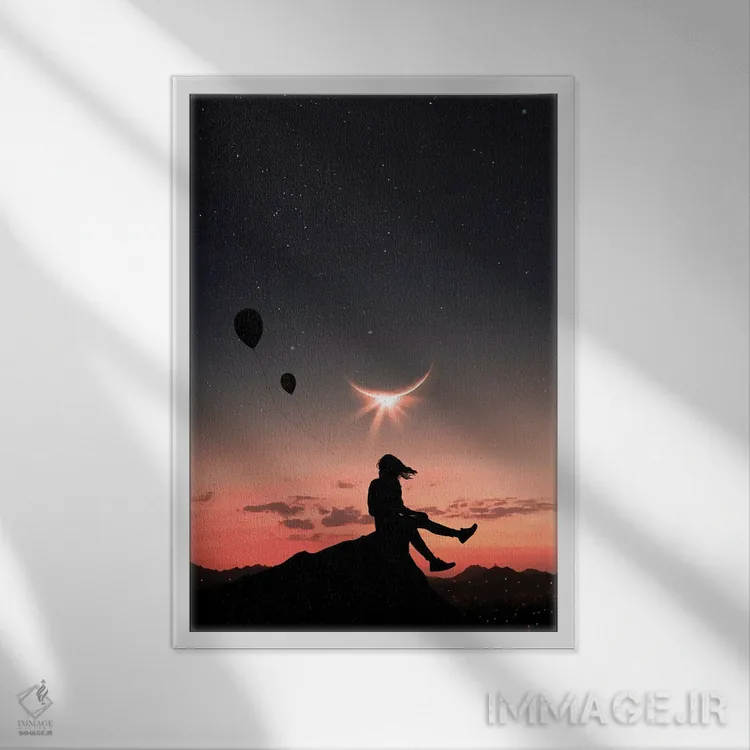 تابلو بالون دو اثر عبدالله ایویندار - نمای قابدار سفید