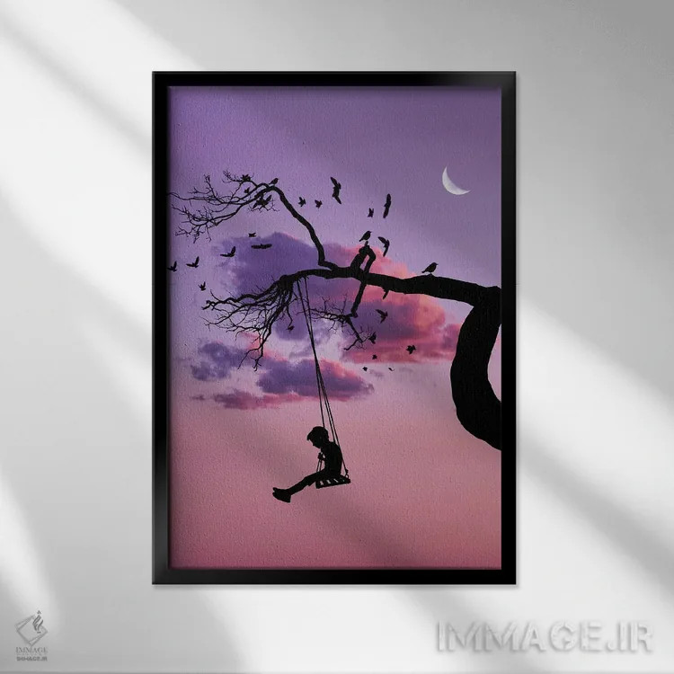 تابلو تاب اثر عبدالله ایویندار - نمای قابدار مشکی