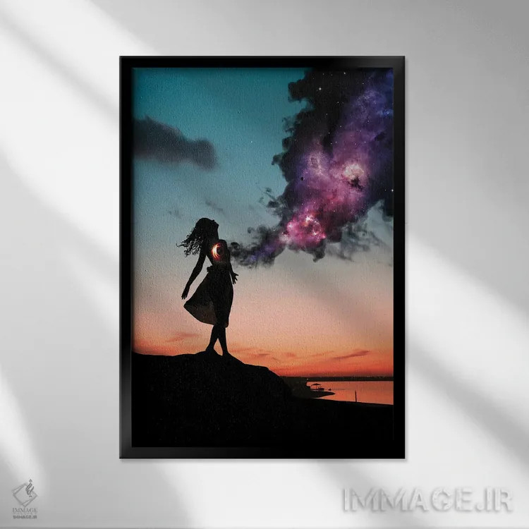 تابلو جهان درون ما اثر عبدالله ایویندار - نمای قابدار مشکی