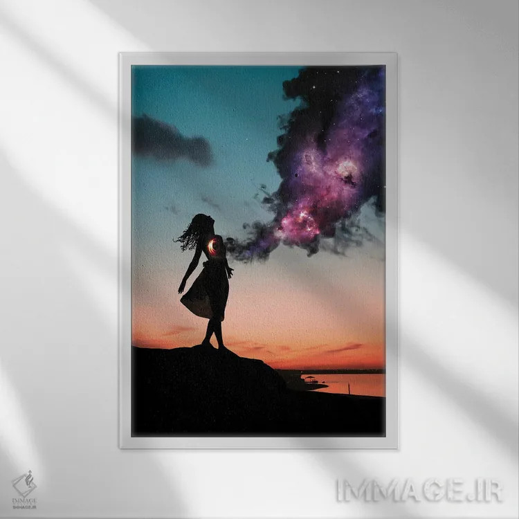تابلو جهان درون ما اثر عبدالله ایویندار - نمای قابدار سفید