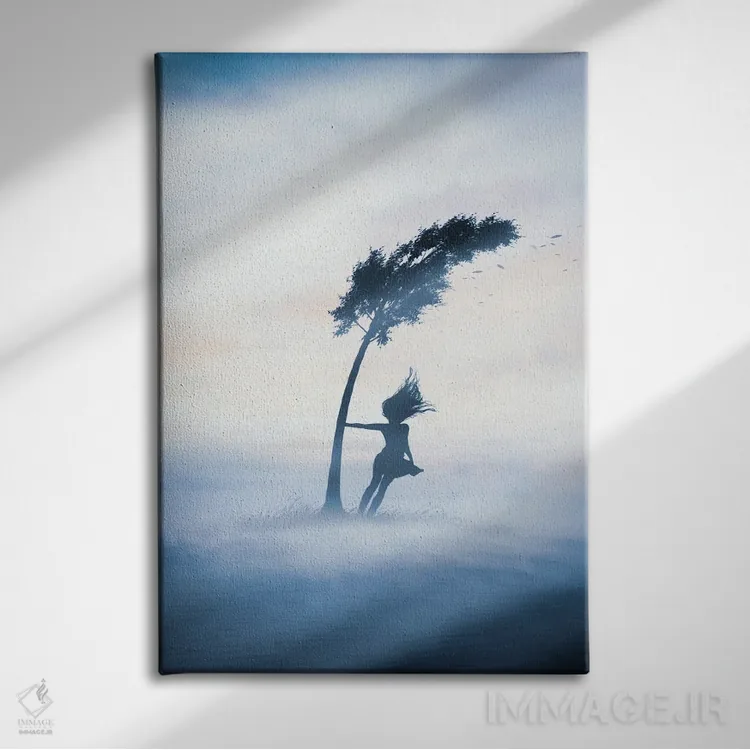 تابلو باد اثر عبدالله ایویندار - نمای روبهرو روی دیوار