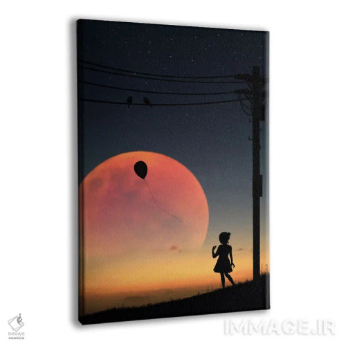 تابلو پرندگان روی سیم اثر عبدالله ایویندار - نمای پرسپکتیو محصول