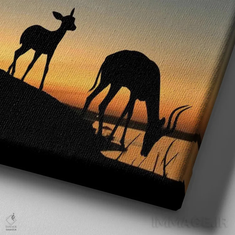 تابلو ماه خونین اثر عبدالله ایویندار - نمای نزدیک بافت بوم