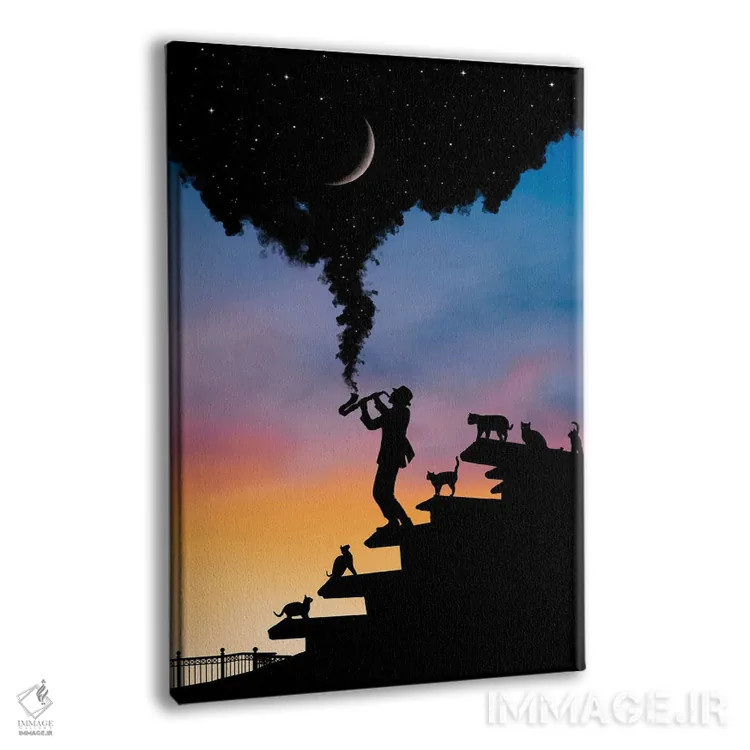 تابلو روح موسیقی اثر عبدالله ایویندار - نمای پرسپکتیو محصول