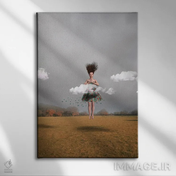 تابلو مرثیهای برای پاییز اثر عبدالله ایویندار - نمای روبهرو روی دیوار