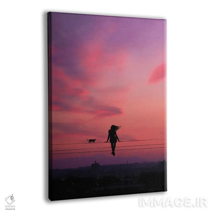 تابلو منظره شبانگاهی اثر عبدالله ایویندار - نمای پرسپکتیو محصول