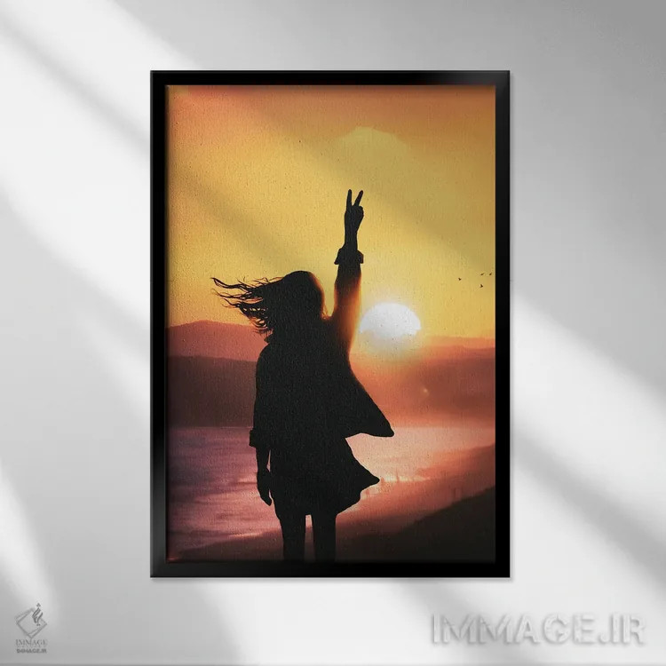 تابلو امید اثر عبدالله ایویندار - نمای قابدار مشکی