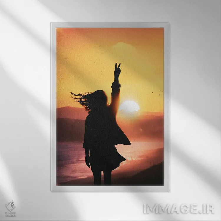 تابلو امید اثر عبدالله ایویندار - نمای قابدار سفید