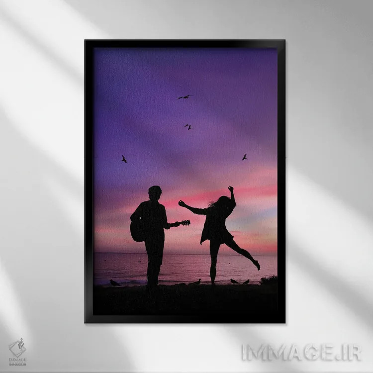 تابلو رقص روح من اثر عبدالله ایویندار - نمای قابدار مشکی