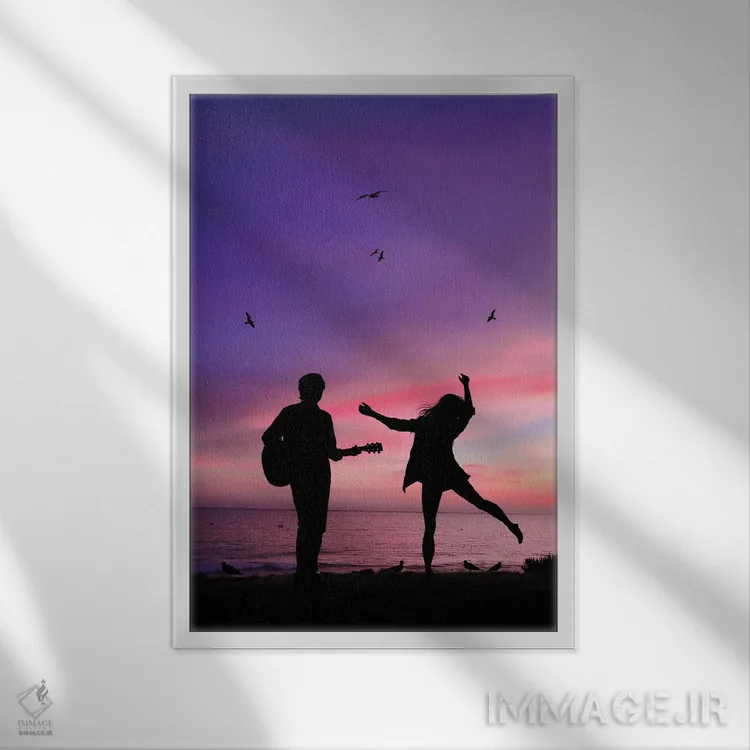تابلو رقص روح من اثر عبدالله ایویندار - نمای قابدار سفید