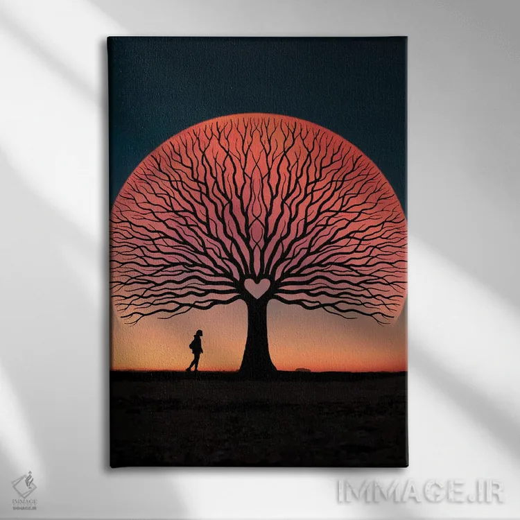 تابلو درخت زندگی اثر عبدالله ایویندار - نمای روبهرو روی دیوار