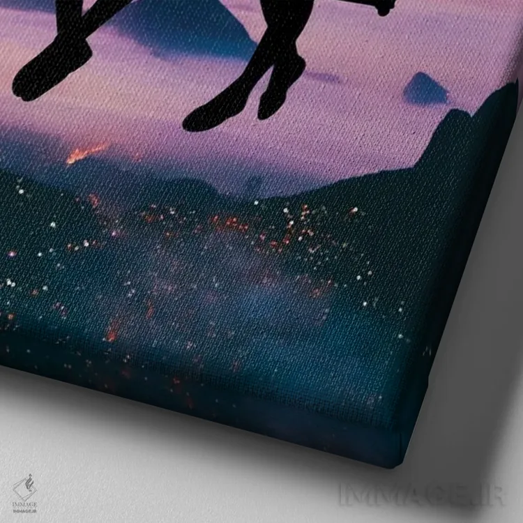 تابلو تاب هوایی اثر عبدالله ایویندار - نمای نزدیک بافت بوم