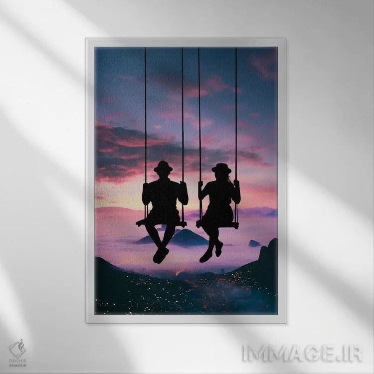 تابلو تاب هوایی اثر عبدالله ایویندار - نمای قابدار سفید