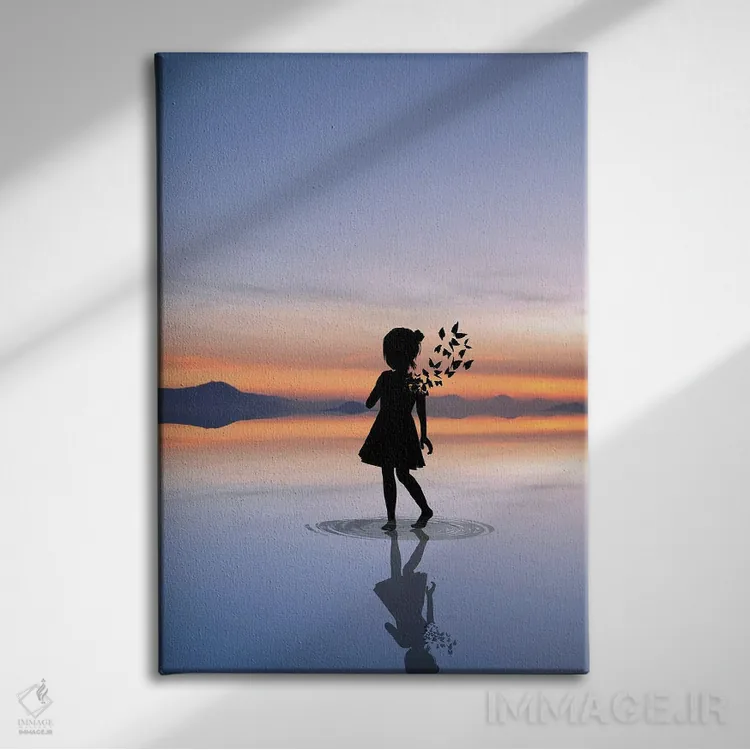 تابلو پروانه اثر عبدالله ایویندار - نمای روبهرو روی دیوار