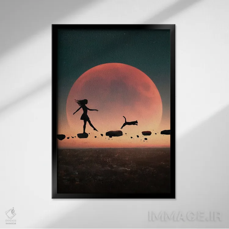 تابلو تا بینهایت اثر عبدالله ایویندار - نمای قابدار مشکی