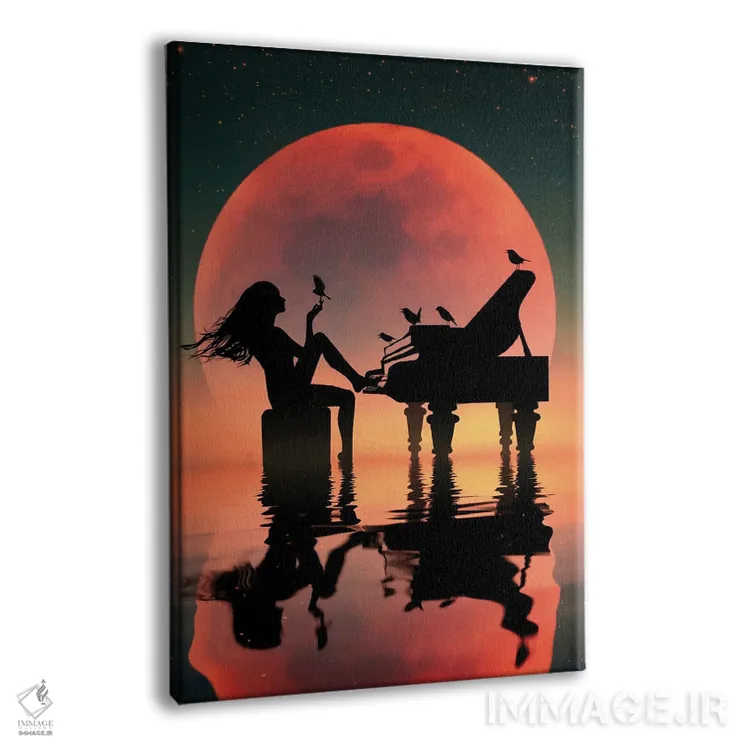 تابلو پیانو اثر عبدالله ایویندار - نمای پرسپکتیو محصول