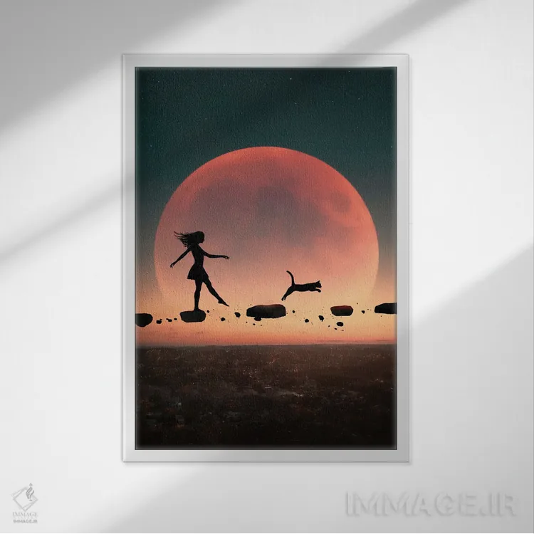 تابلو تا بینهایت اثر عبدالله ایویندار - نمای قابدار سفید