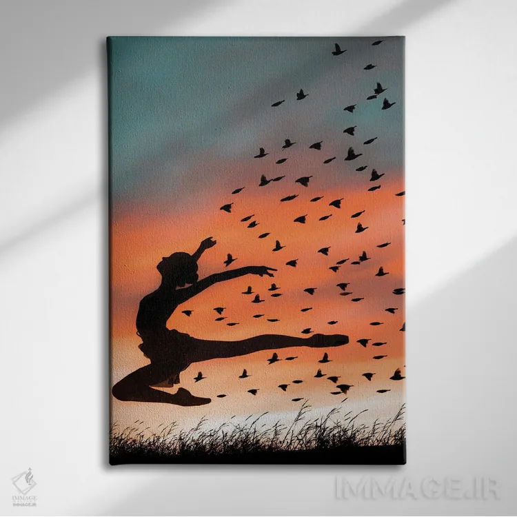 تابلو رقاص باله اثر عبدالله ایویندار - نمای روبهرو روی دیوار