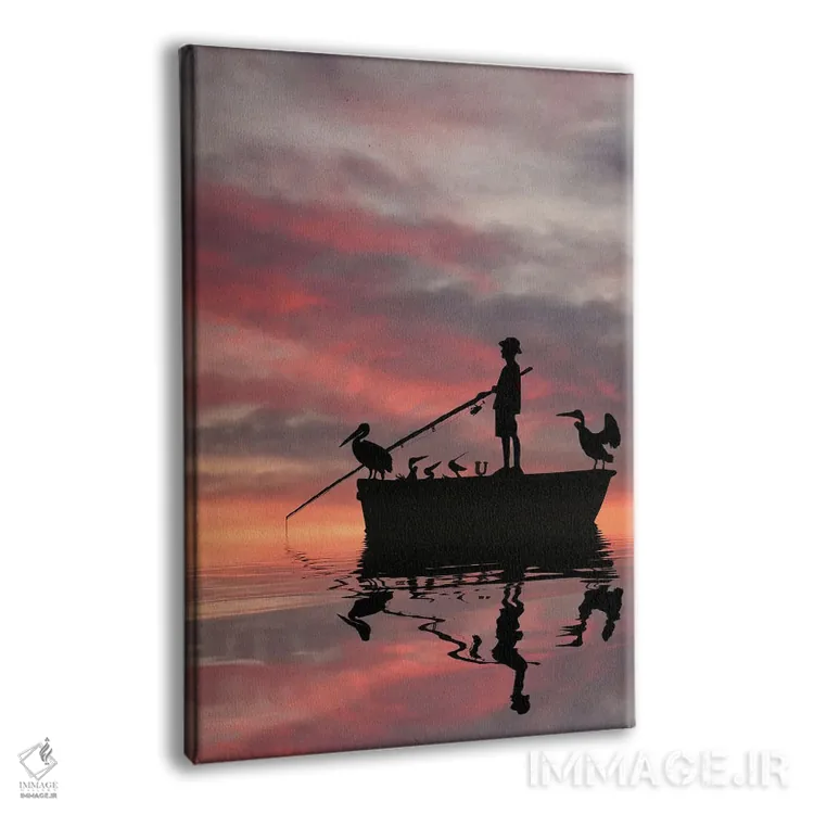 تابلو ماهیگیر اثر عبدالله ایویندار - نمای پرسپکتیو محصول