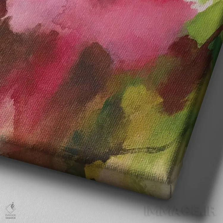 تابلو پرترهٔ بهاری اثر آنجِل استوز - نمای نزدیک بافت بوم