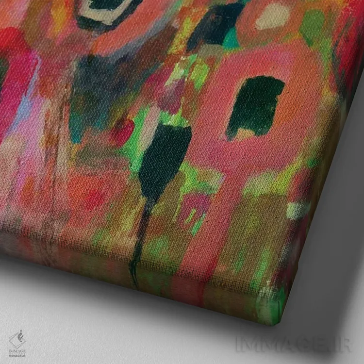 تابلو گلهای وحشی ۱۱ اثر آنجِل استوز - نمای نزدیک بافت بوم