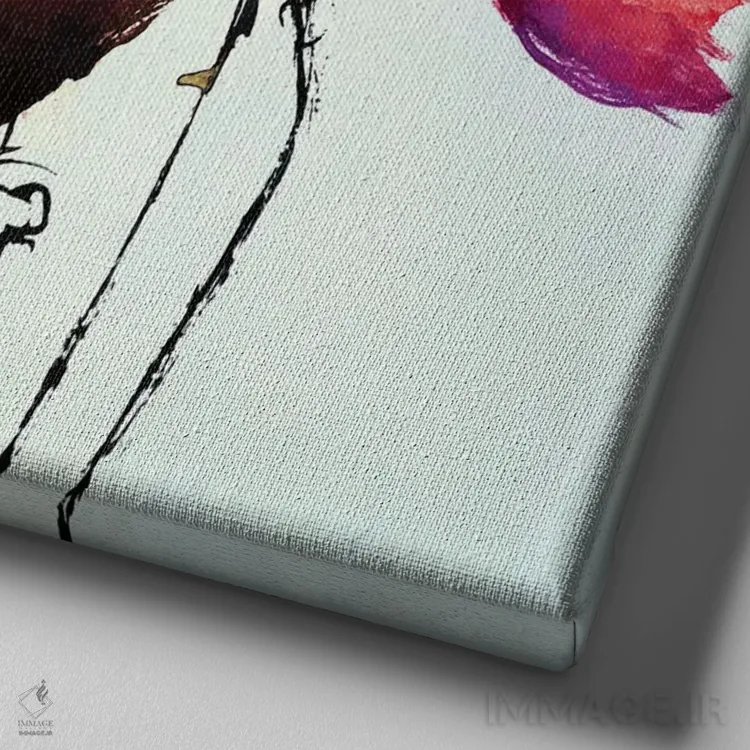 تابلو صدای گلها اثر آنجِل استوز - نمای نزدیک بافت بوم