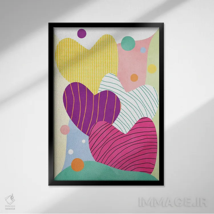 تابلو حالات دل اثر آنجِل استوز - نمای قابدار مشکی