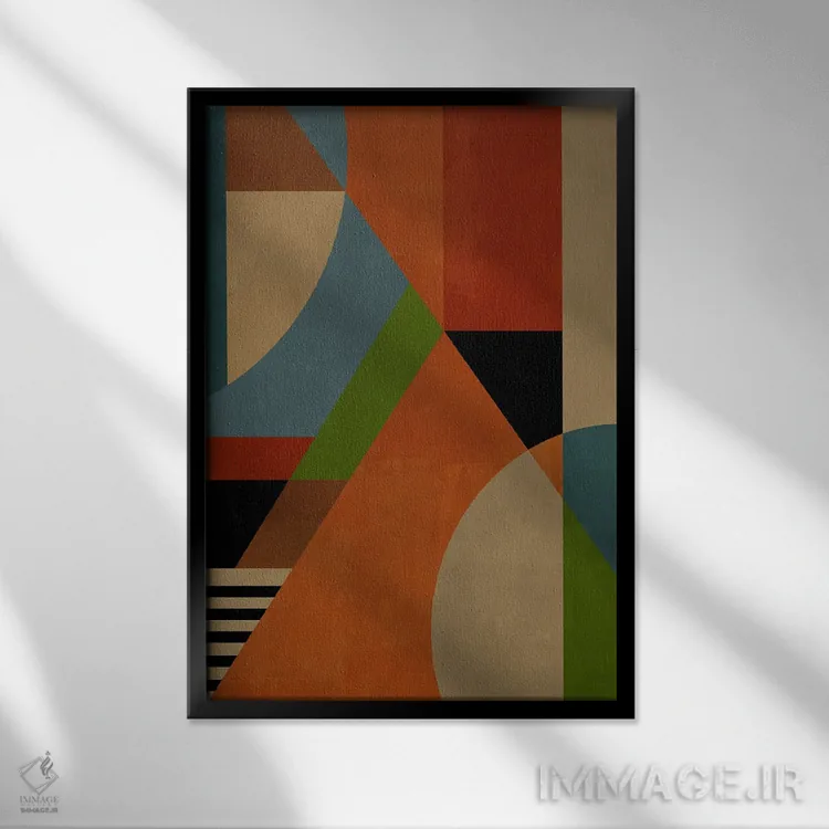 تابلو مفهوم هندسی XLXV اثر آنجِل استوز - نمای قابدار مشکی