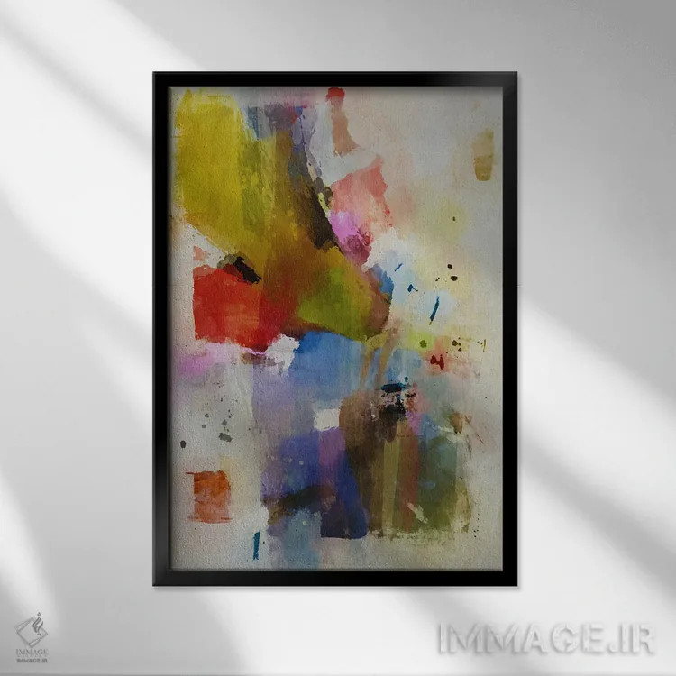 تابلو ضربههای قلم XVI اثر آنجِل استوز - نمای قابدار مشکی