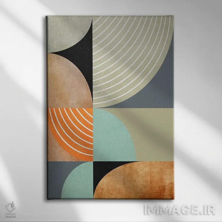 تابلو مفهوم هندسی LIII اثر آنجِل استوز - نمای روبهرو روی دیوار