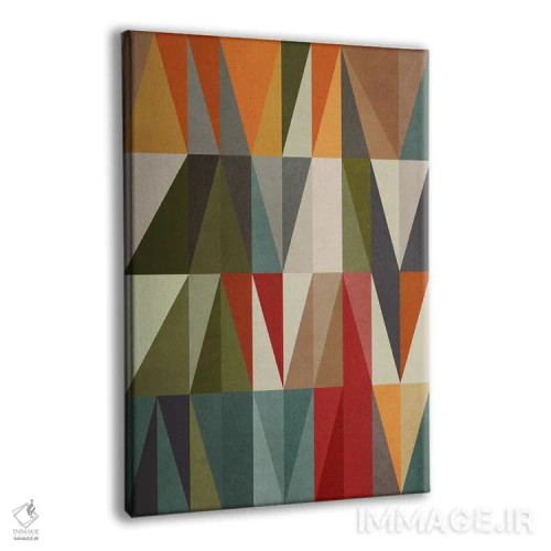 تابلو هندسی با مثلثها XXIV اثر آنجِل استوز - نمای پرسپکتیو محصول