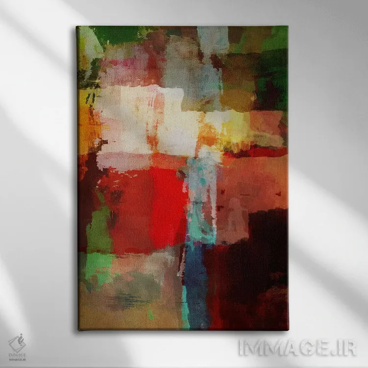 تابلو هندسی روستایی XXVI اثر آنجِل استوز - نمای روبهرو روی دیوار