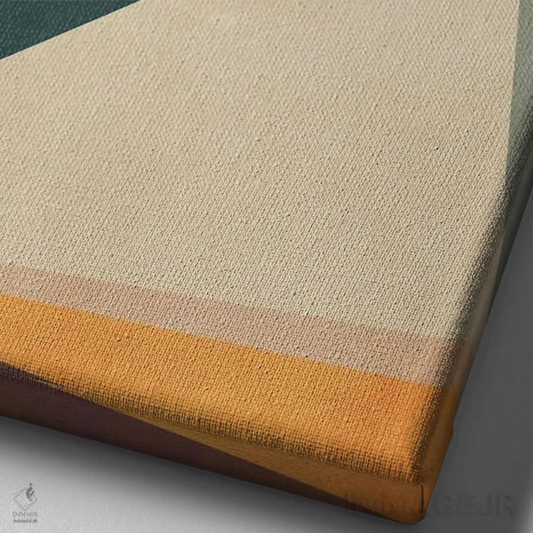 تابلو هندسی با مثلثها XXVI اثر آنجِل استوز - نمای نزدیک بافت بوم