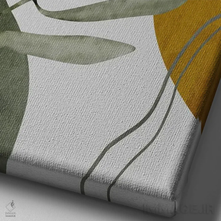 تابلو منظره گرمسیری مینیمال III اثر آنجِل استوز - نمای نزدیک بافت بوم