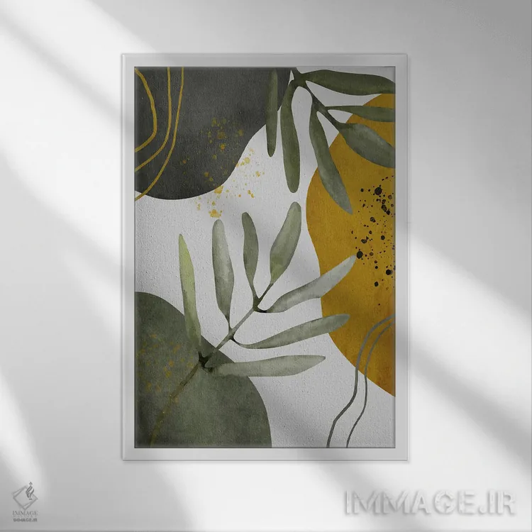 تابلو منظره گرمسیری مینیمال III اثر آنجِل استوز - نمای قابدار سفید