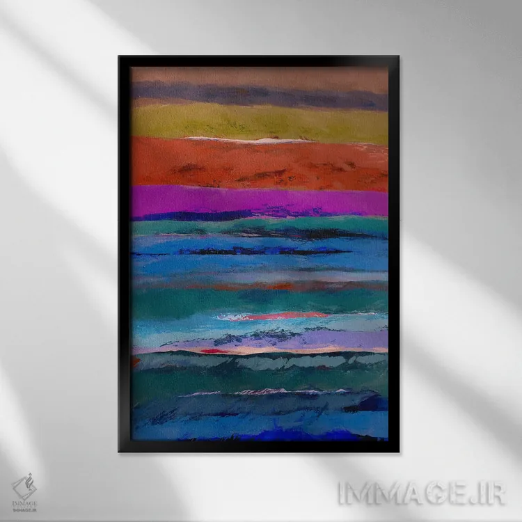 تابلو گرباورها روستایی اثر آنجِل استوز - نمای قابدار مشکی