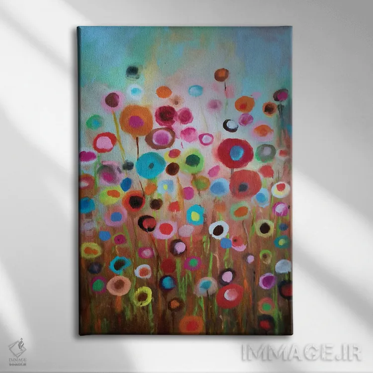 تابلو باغ شاد V اثر آنجِل استوز - نمای روبهرو روی دیوار