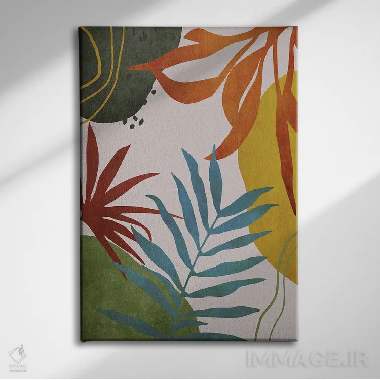 تابلو منظره گرمسیری مینیمال IV اثر آنجِل استوز - نمای روبهرو روی دیوار