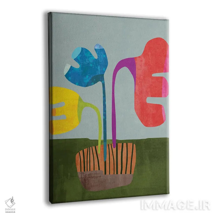 تابلو گلدان من با گلها II اثر آنجِل استوز - نمای پرسپکتیو محصول