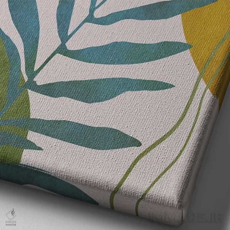 تابلو منظره گرمسیری مینیمال IV اثر آنجِل استوز - نمای نزدیک بافت بوم