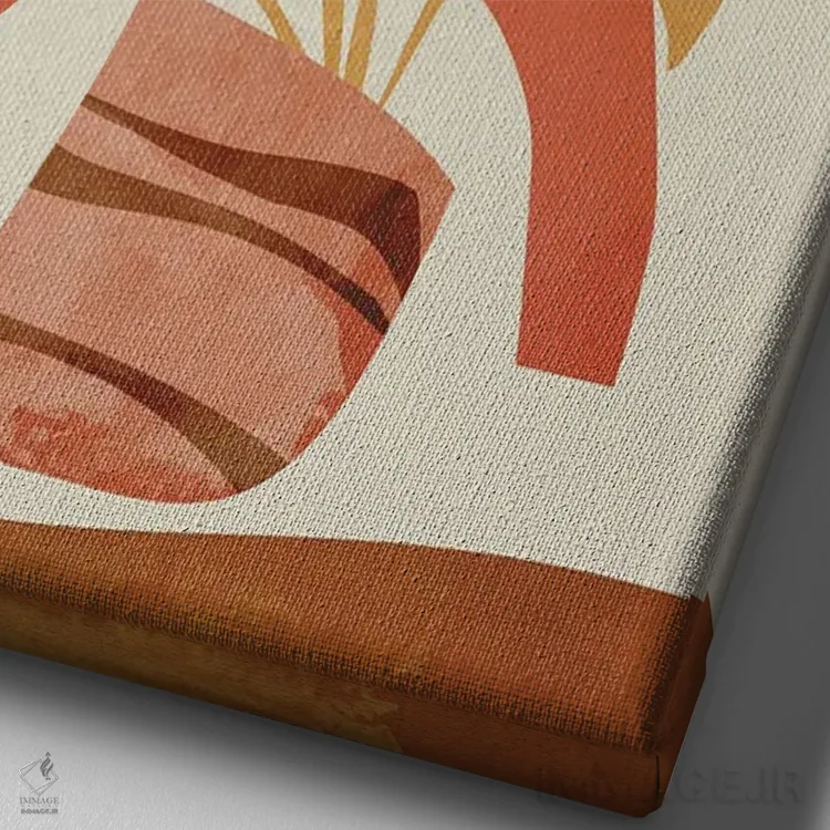 تابلو گیاهان گلدانی در سحرگاه II اثر آنجِل استوز - نمای نزدیک بافت بوم