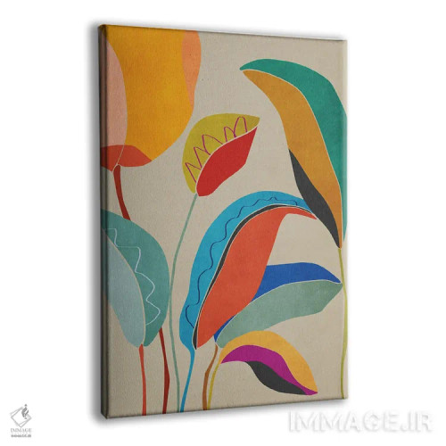 تابلو برگهای گرمسیری IX اثر آنجِل استوز - نمای پرسپکتیو محصول