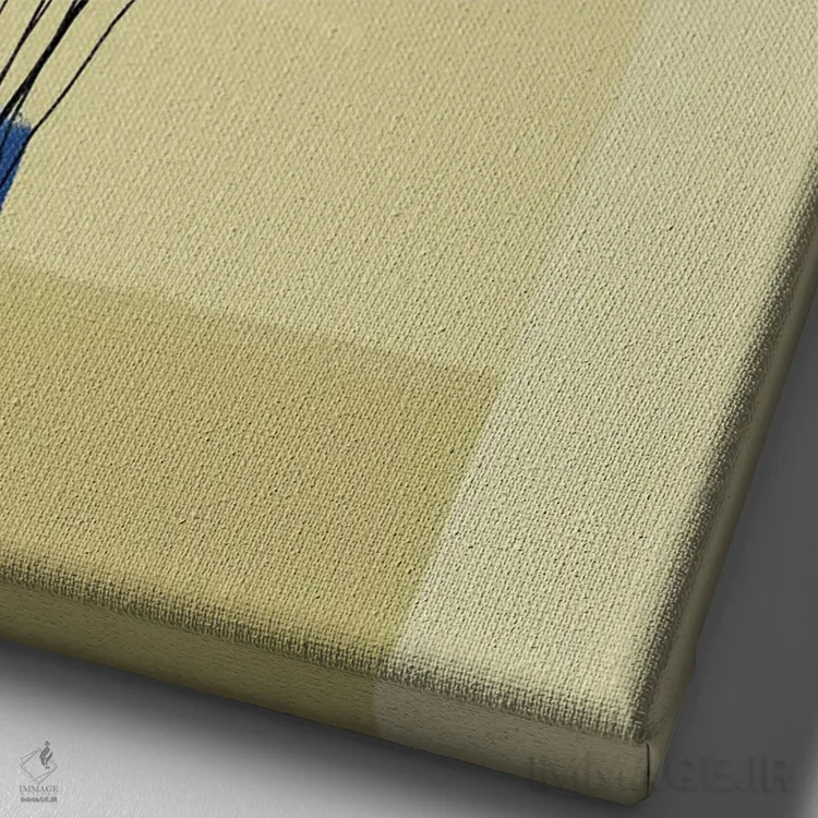 تابلو گلدان با گلهای کوچک رنگارنگ اثر آنجِل استوز - نمای نزدیک بافت بوم