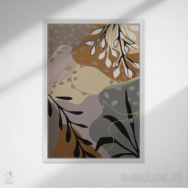 تابلو سایههای تراربور اثر آنجِل استوز - نمای قابدار سفید